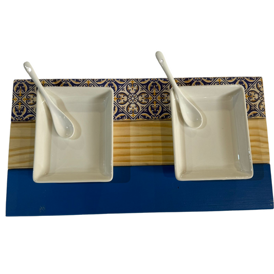Blue Tile Platter Board