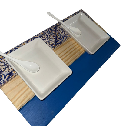 Blue Tile Platter Board