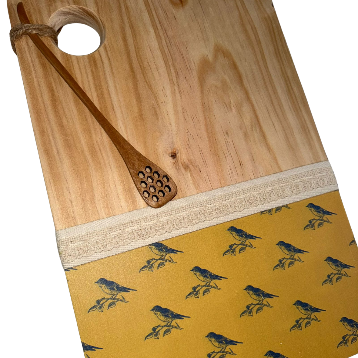 Snack Platter Board with Honey Spoon
