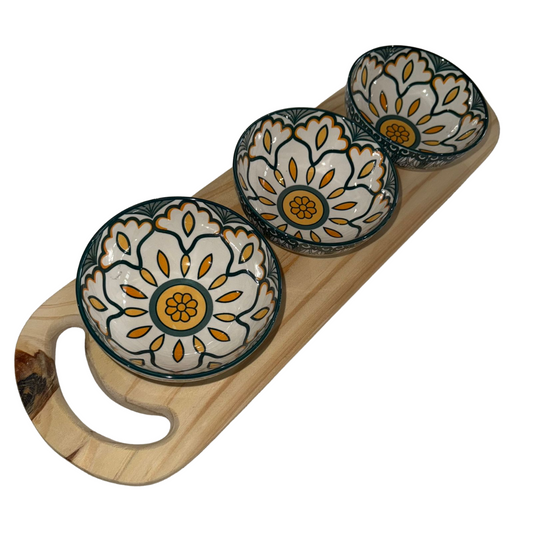 Platter Board - Green & Orange